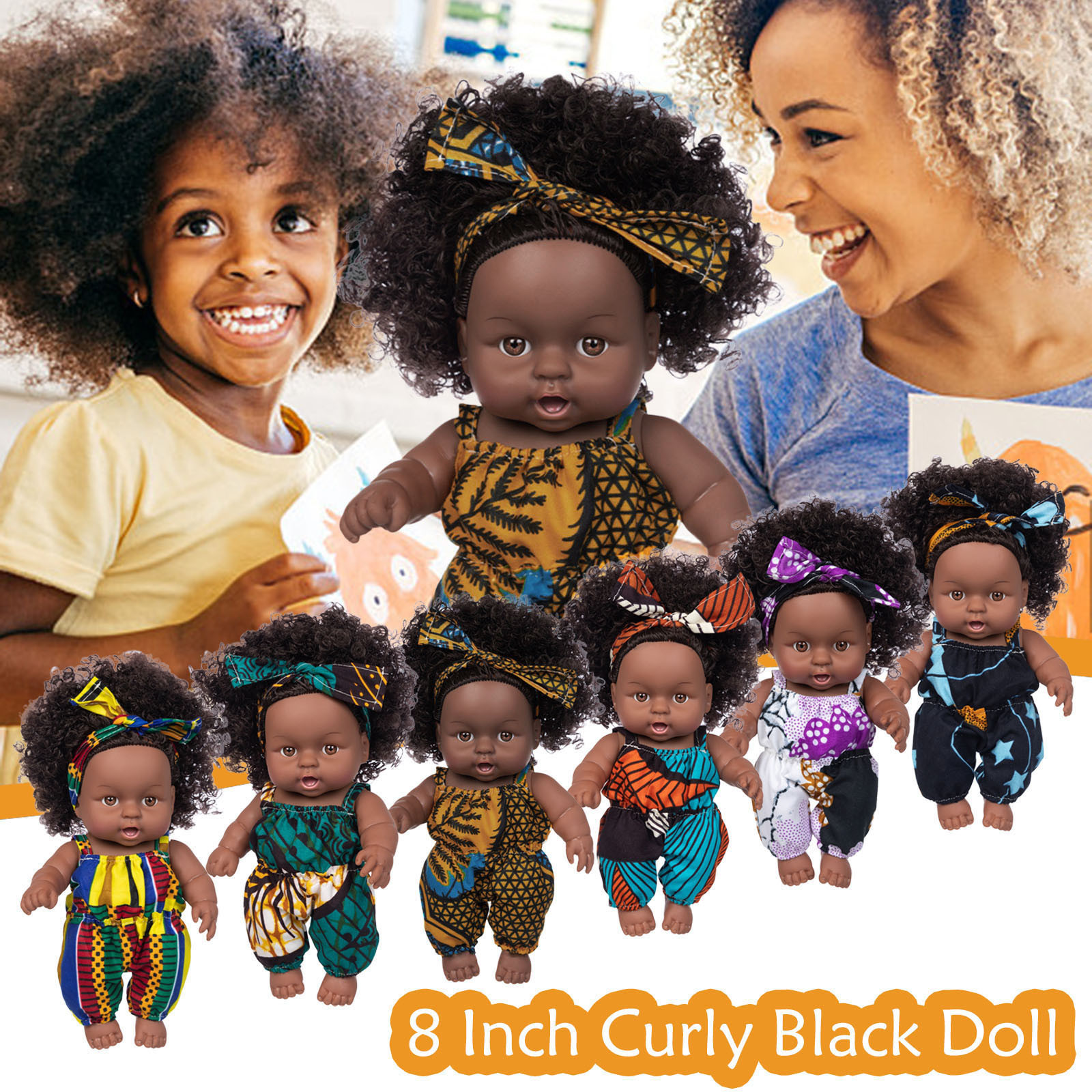 African Black Baby Toy Realistic Brown Eyes And So..